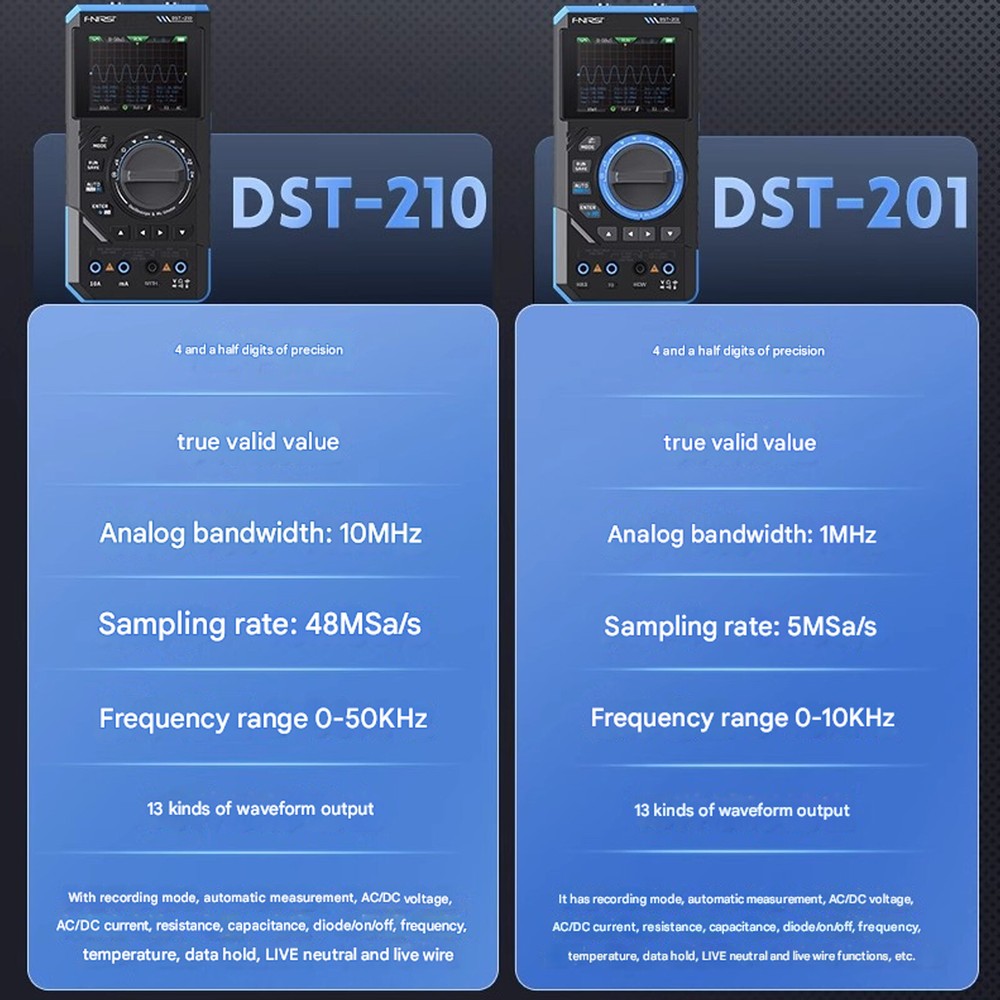 FNIRSI 3 In 1 DST210 Digital Oscilloscope Multimeter Function Signal Generator