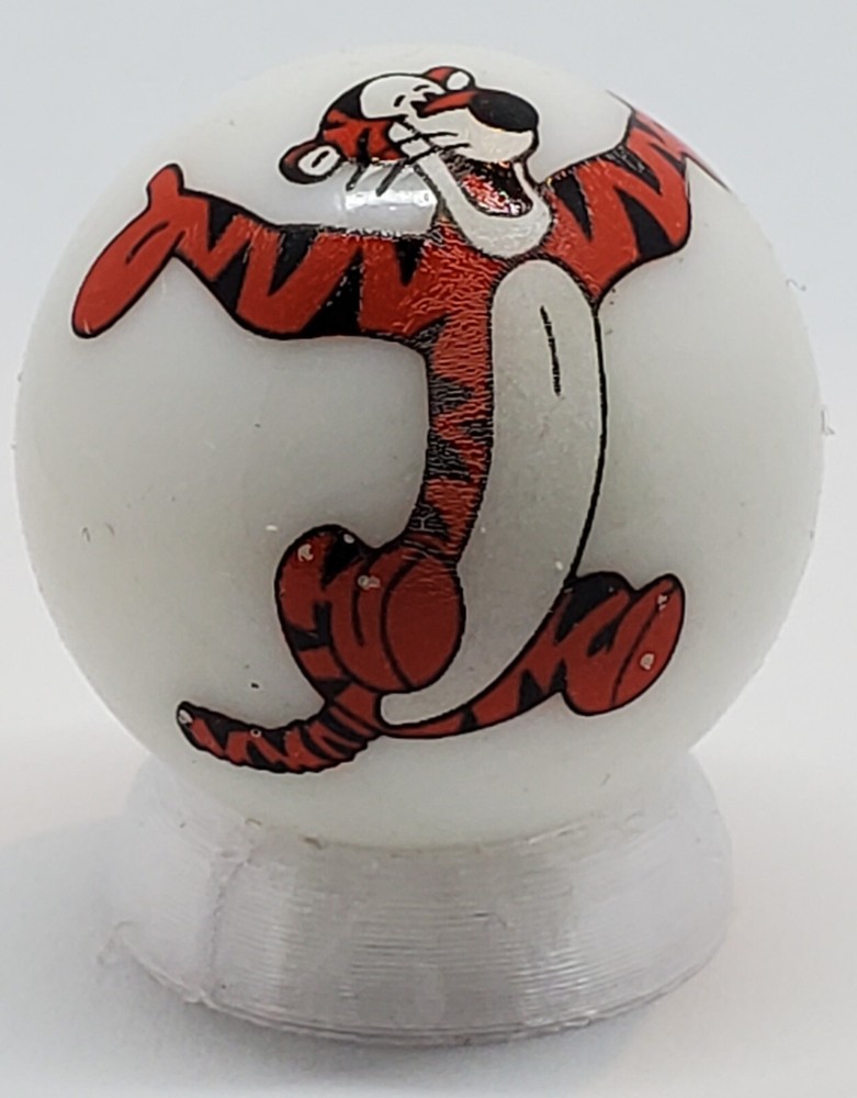 Tigger 1" Glass Logo Marble w/ Stand