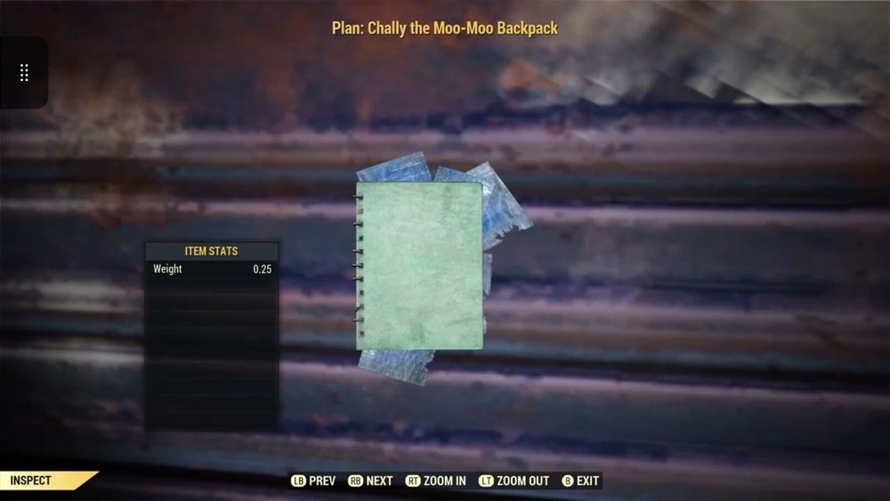 (Xbox) Chally the Moo-Moo Backpack Plan