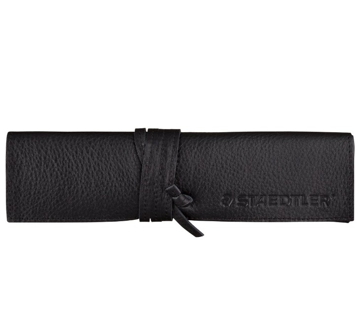Steadler pen case leather Navy Black Brown 100% Authentic