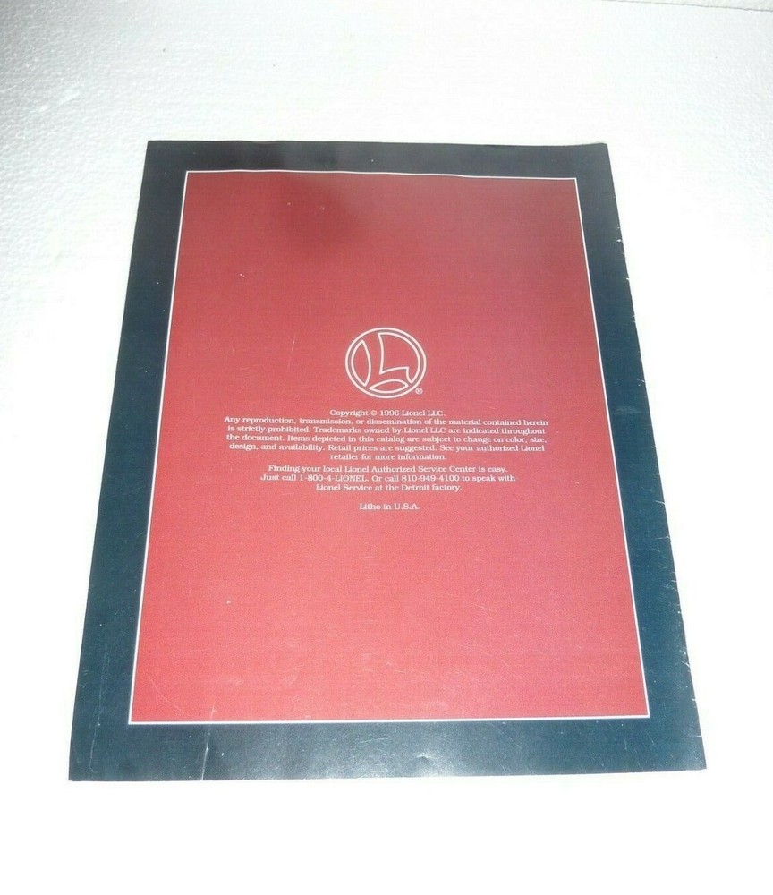 1996 Lionel Electric Train Catalog