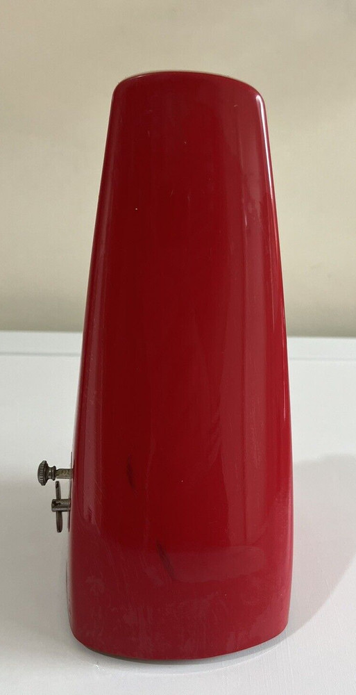 Vintage Samick Red Metronome Manual Mechanical Retro Wind Up