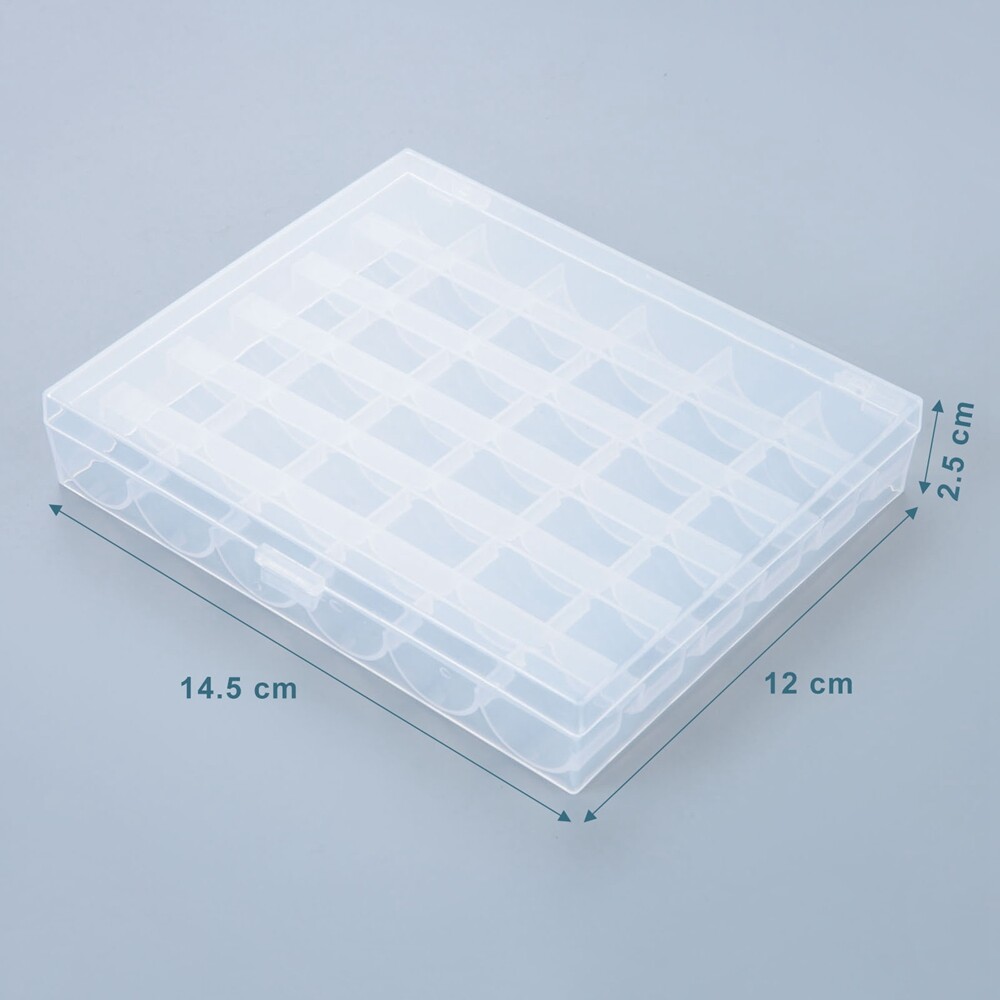 36 Grids Bobbin Case Plastic Storage Box Thread Organizer Holder Sewing Access