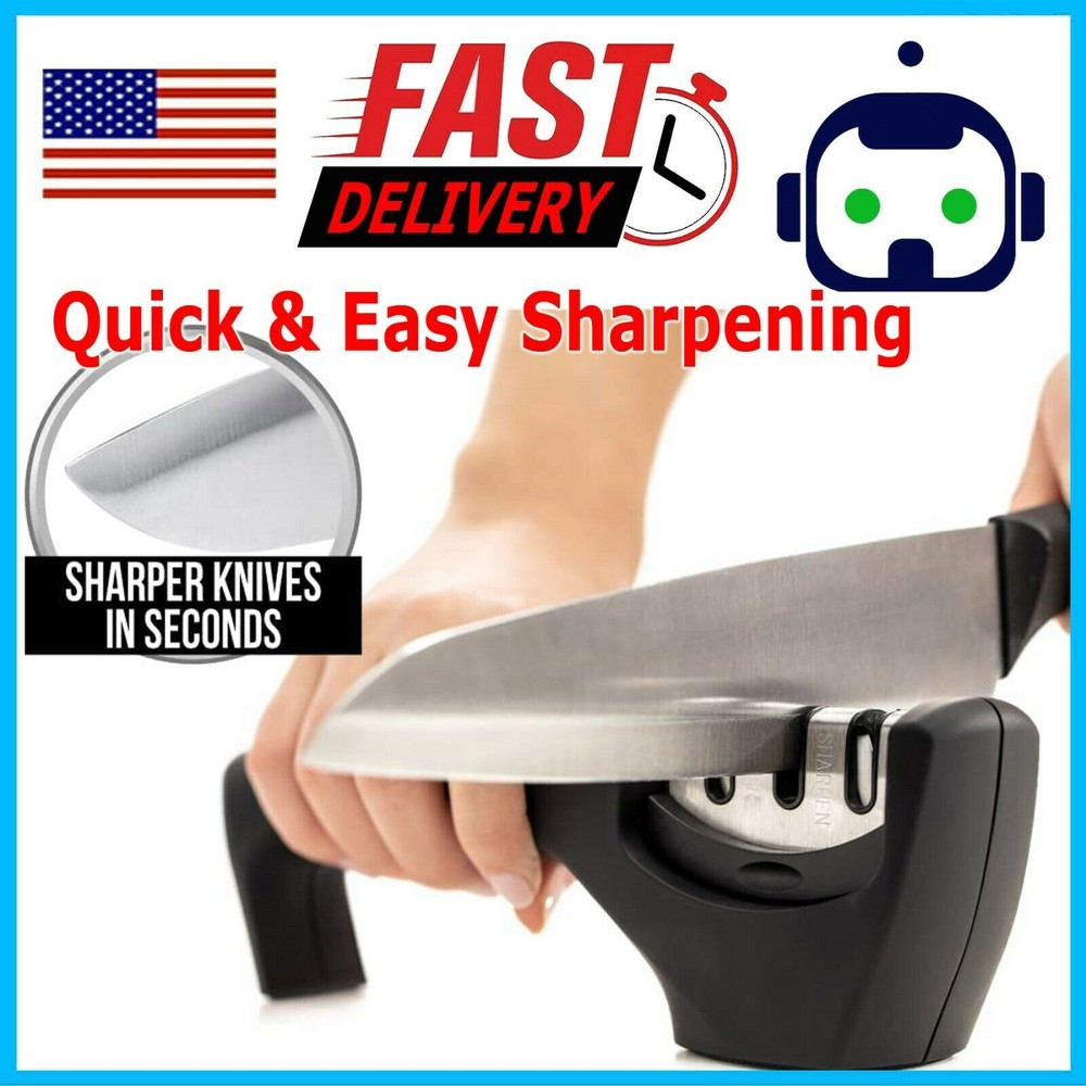 Knife SHARPENER Professional System Ceramic Tungsten Kitchen Sharpening Tool New