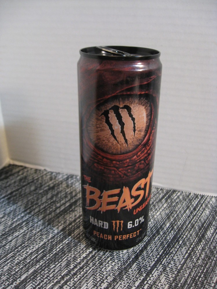 Monster EMPTY Can - 12 oz. HARD Beast Unleashed - Peach Perfect - 2023