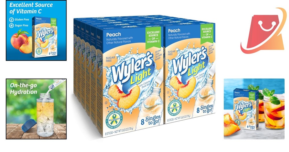Wyler’s Light Sugar-Free Peach Drink Mix - Convenient Hydration Solution