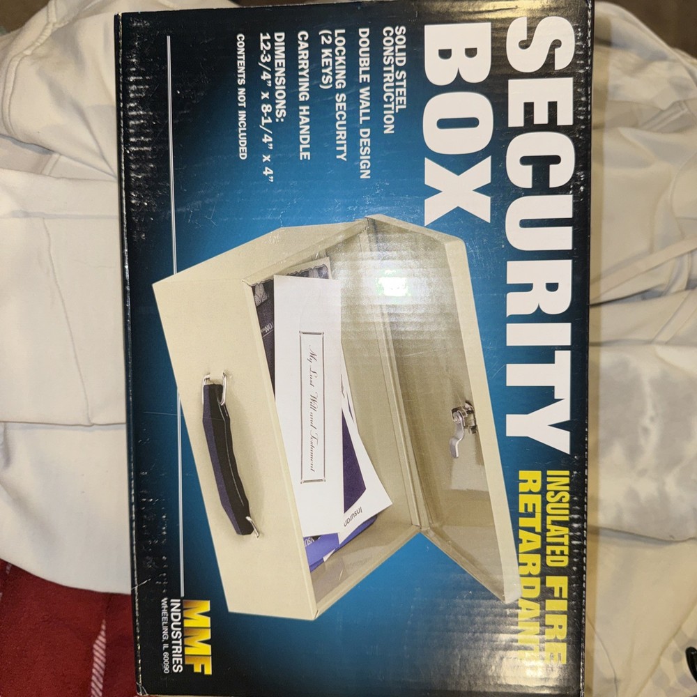 MMF Industries Locking  Fire-Retardant Security Cash Box