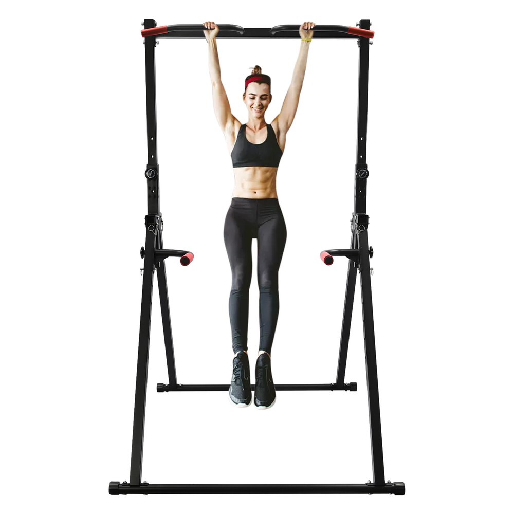 Adjustable Pull Up Bar Dip Station for Home Gym Strength Training Workout 440lbs