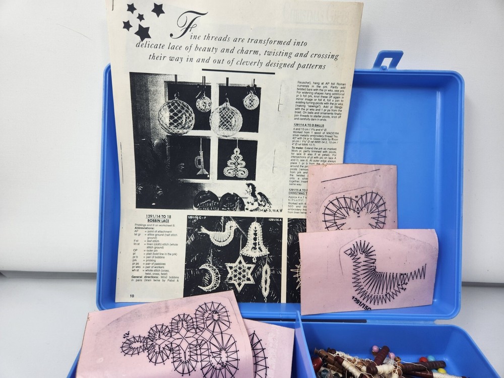 Blue Case with String Art Craft Supplies Kit