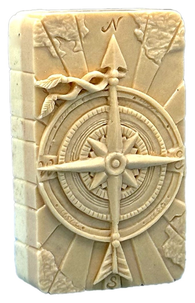 COMPASS SILICONE MOLD for soap making and other crafts WIND ROSE