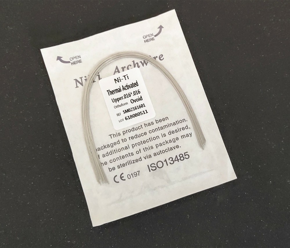 10 Pcs Orthodontic Thermal Activated NITI Rectangular Arch Wires Ovoid Form