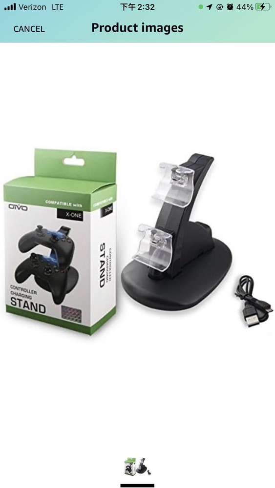 Xbox One/One S Controller Charging Station with USB Charger Cord