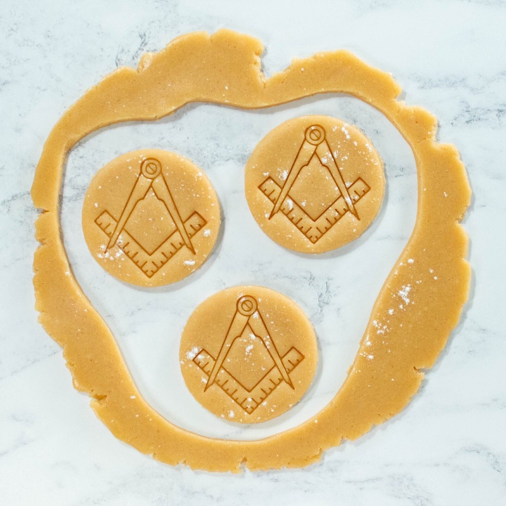 Masonic Square & Compasses Cookie Cutter (no G) - Freemasonry architect geometry