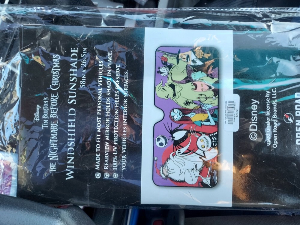 Nightmare Before Christmas Windshield Shade