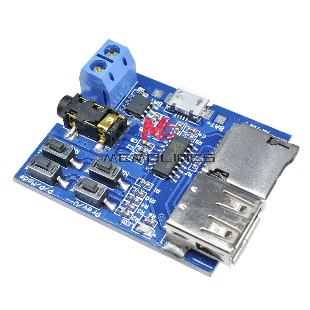 TF Card U-disk MP3 Format Decoder Board Amplifier Decoding Audio Player Module