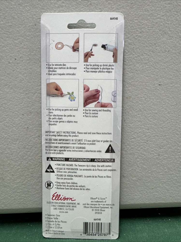 Sizzix Tweezers Curved Fine Tip