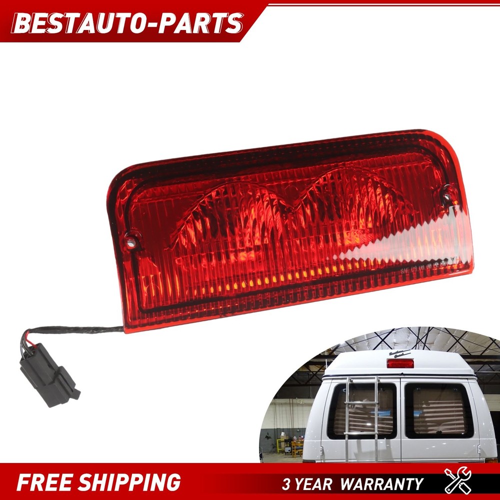 For Ford E150 E350 E250 Econoline Rear Roof Mounted Third Brake Light Assembly