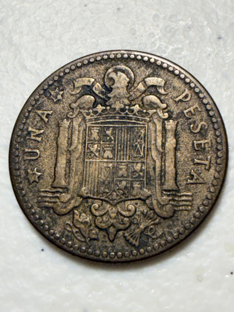 1947 Spain 1 Peseta Coin