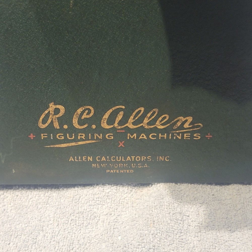 Vintage R.C. Allen Adding Machine Mechanical Calculator