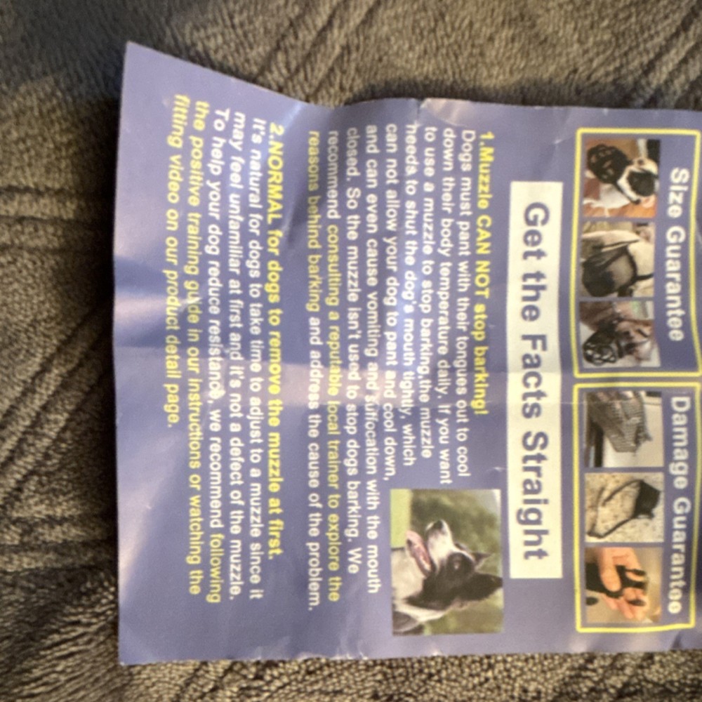 Barkless Soft Basket Dog Muzzle Black Plastic Nylon Adjustable