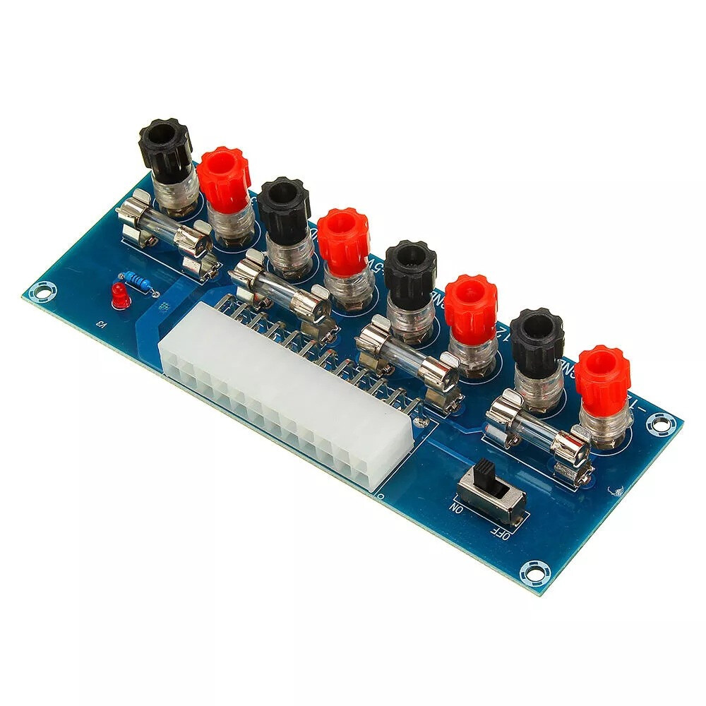 1x24 Pins ATX Benchtop Board Computer PC Power Supply Breakout Adapter Module