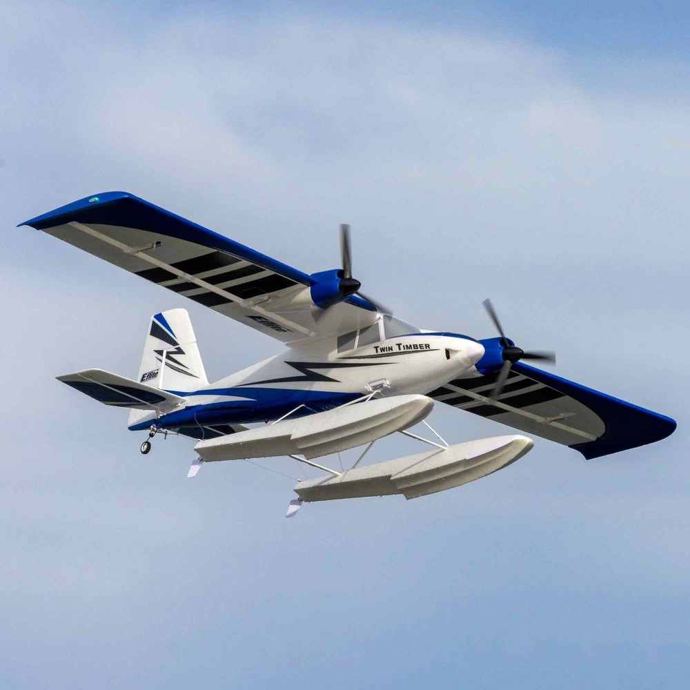 E-flite RC Airplane Twin Timber 1.6m BNF Basic with AS3X and SAFE Select
