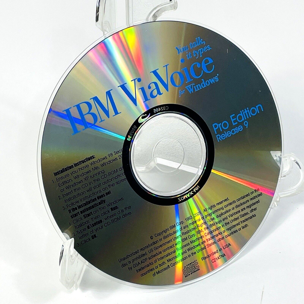 IBM ViaVoice Pro Edition Release 9 for Windows 2001