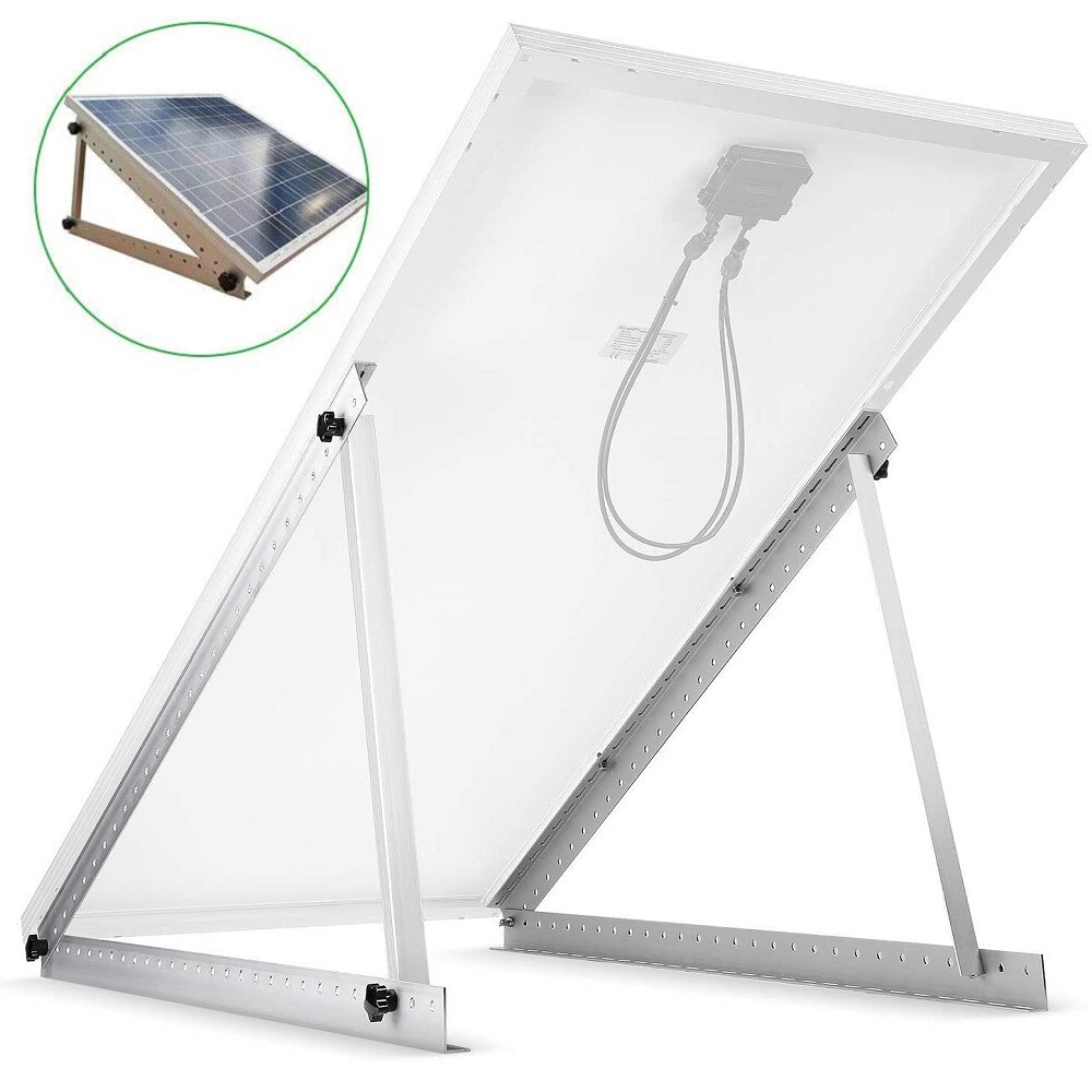 28" Solar Panel RV Tilt Mount Brackets Ground Roof Flat Surface Adjustable Frame