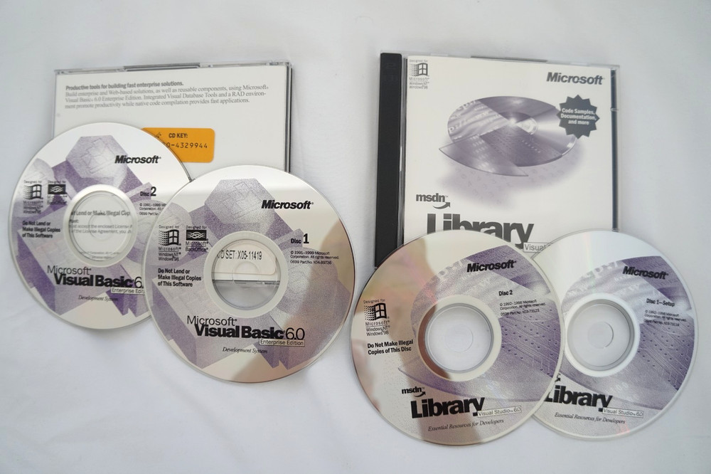 Microsoft Visual Basic Enterprise 6.0 6 BOX 4 Windows XP NT 7 10 11 Full Version