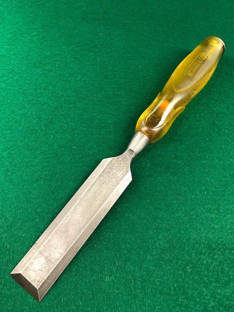 Vintage STANLEY - 1 1/4" Bevel Edge Chisel - Celluloid Handle - England