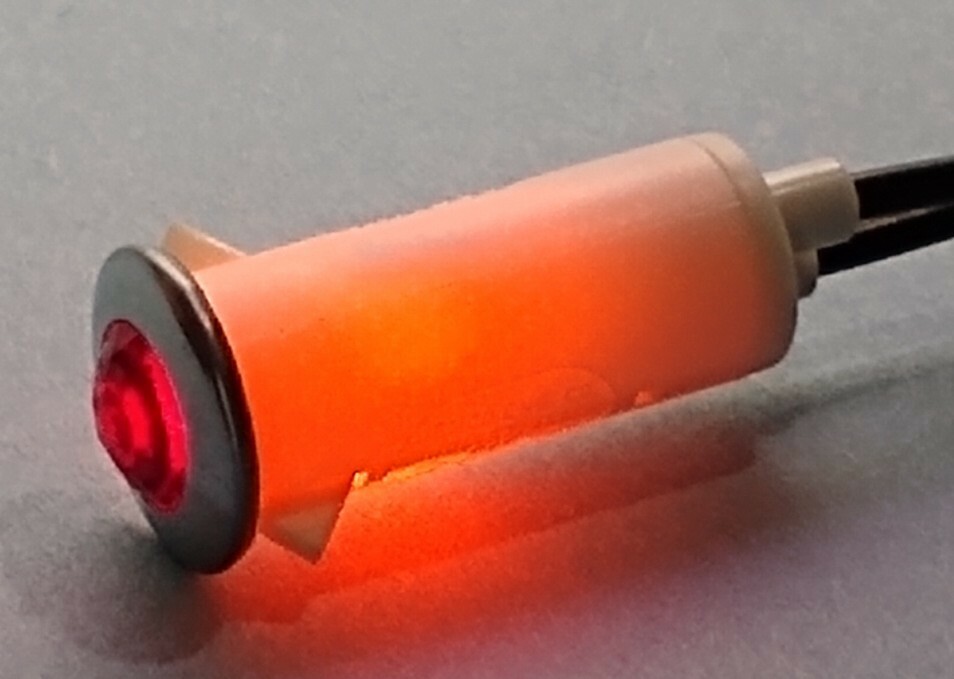 Red Neon Panel Light Lamp Wired Fixture 125VAC