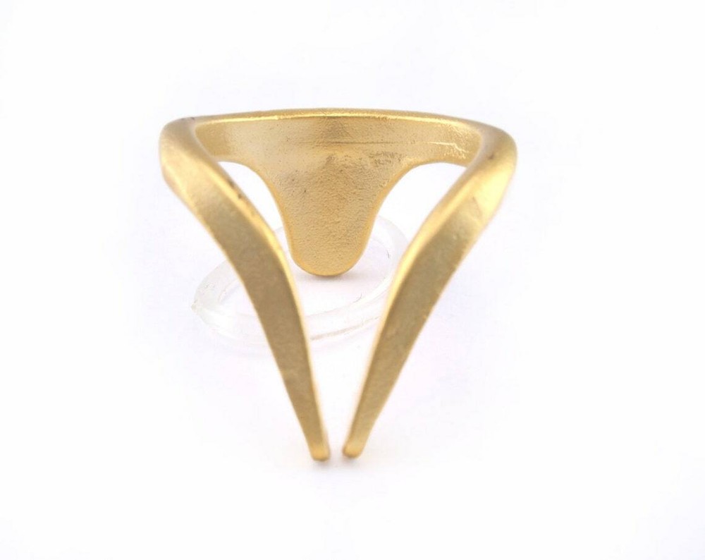 Adjustable Ring Matte Gold Plated brass (19mm 9US inner size) 2989 ring23