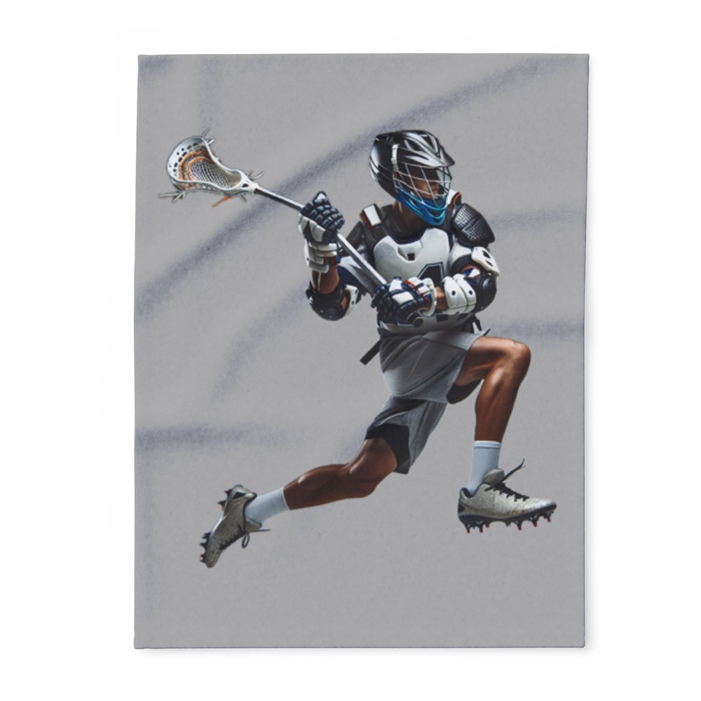 LACROSSE Gray Arctic Fleece Blanket