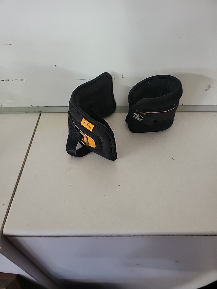 Athletic Works 2.5 lb Ankle Wrist Weights Pair Adjustable Hook Loop
