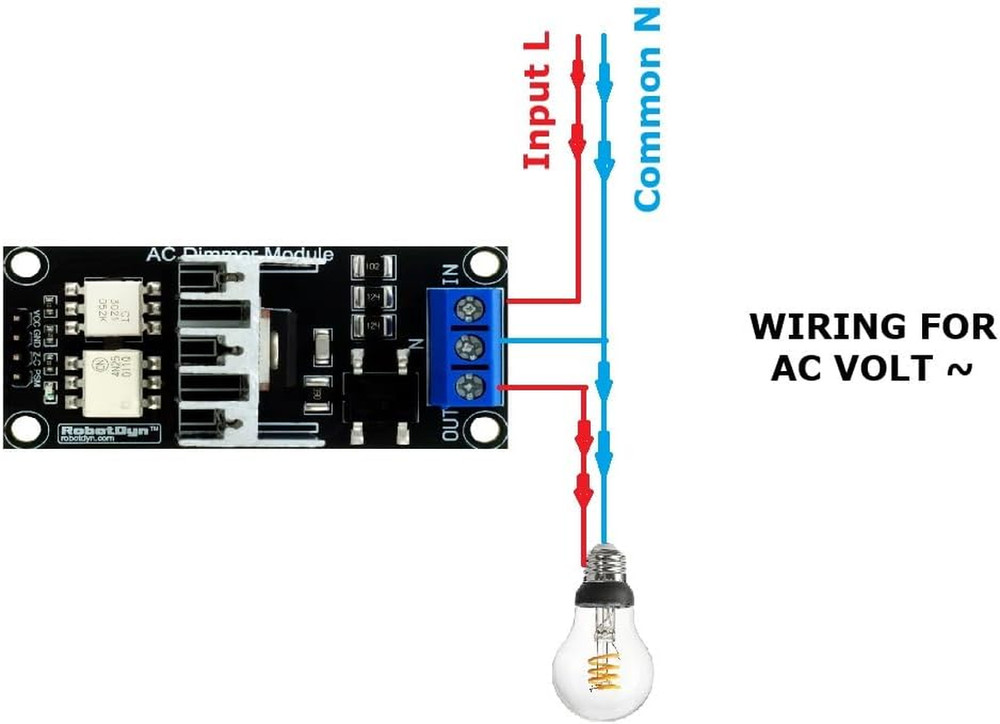 Genuine Robotdyn PWM Ac Programmable Light Dimmer 110V - 220V AC Module Contro..