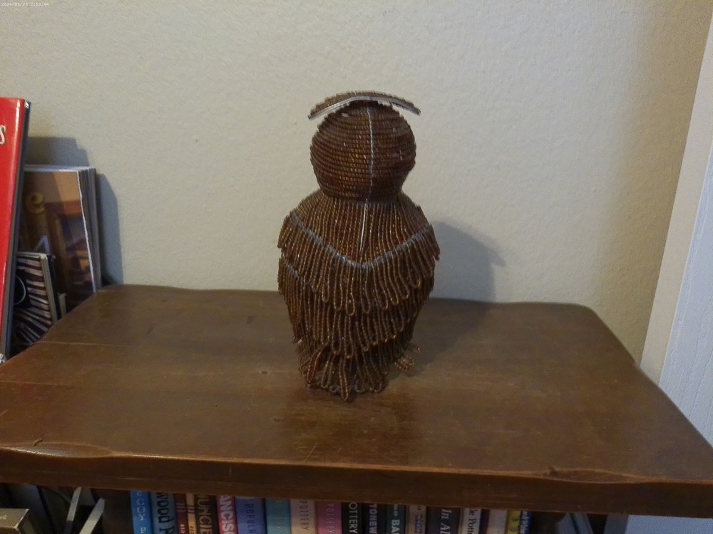 Large Beaded Owl Figure