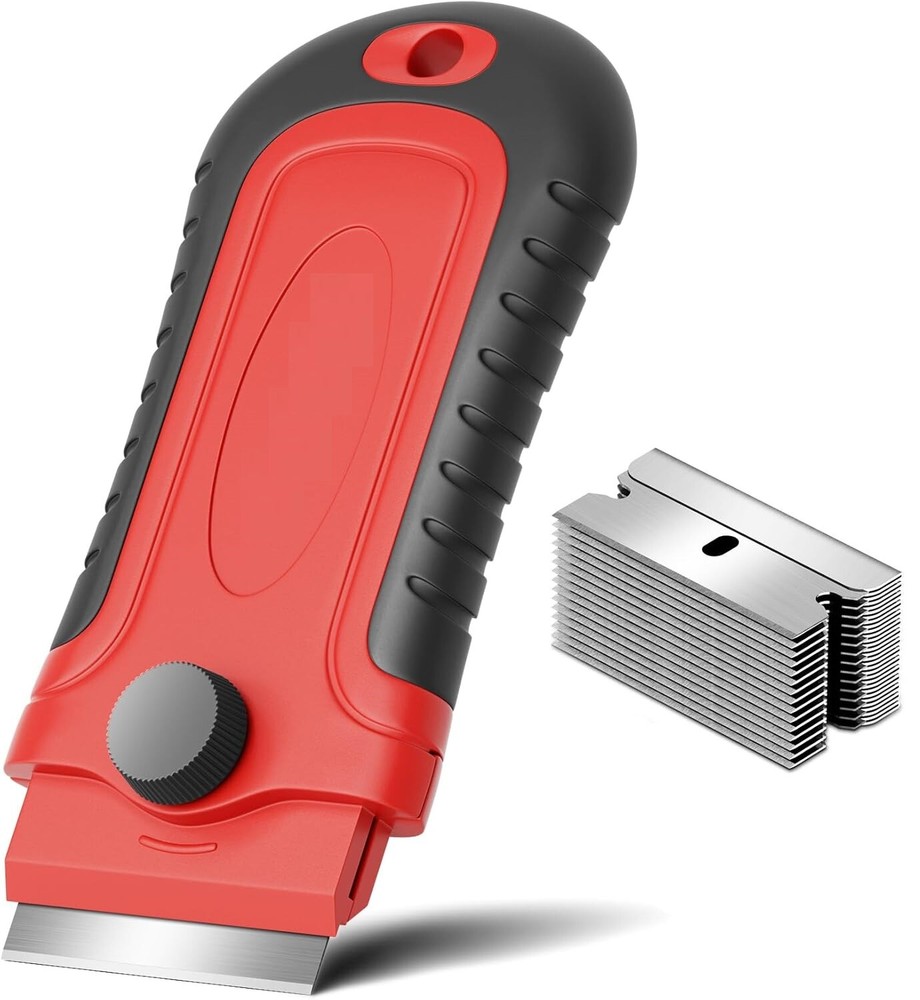 Razor Blade Scraper With 15Pcs Extra Blades Multi-Purpose Cleaning Scraper Tool