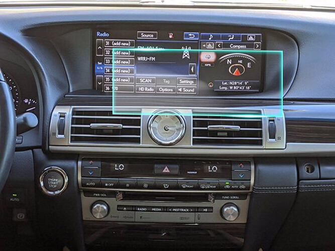 Crystal Clear Screen Protector for 2015 Lexus LS460 Vehicle Navigation
