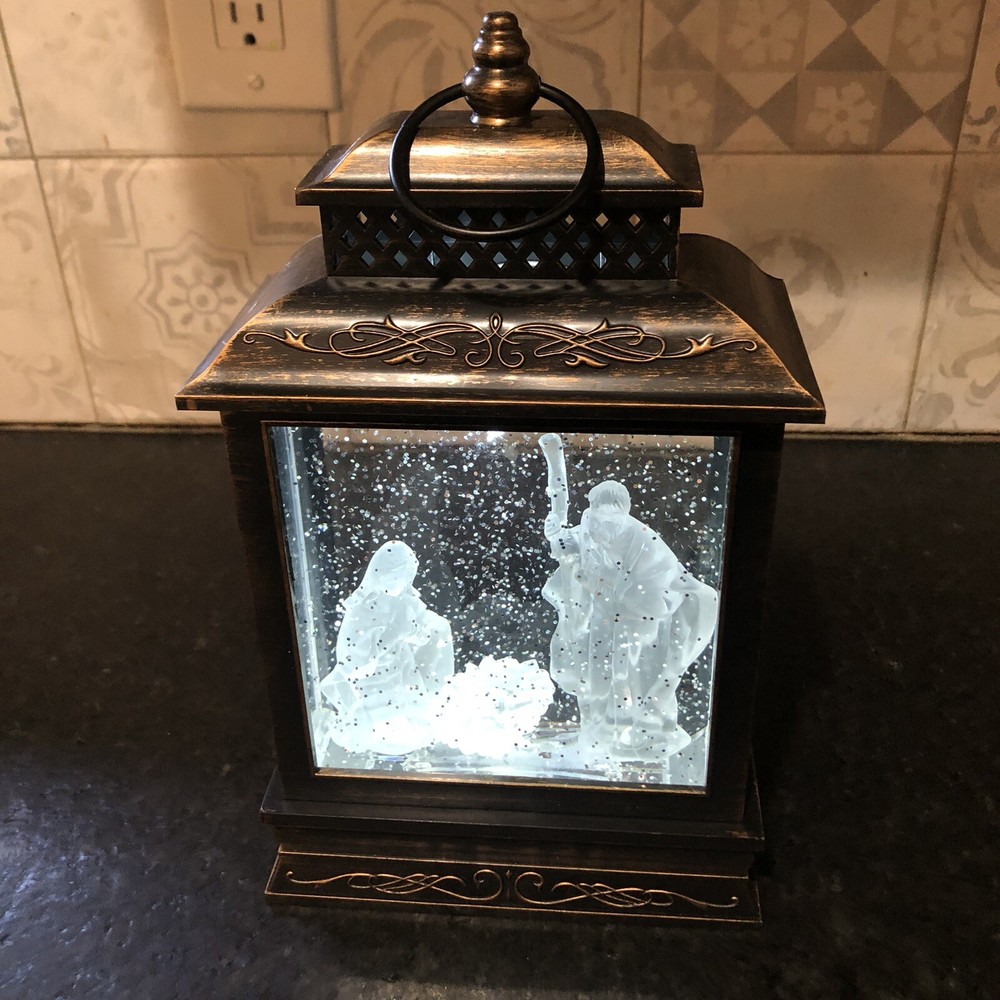 LED Nativity Snow globe tested and works great