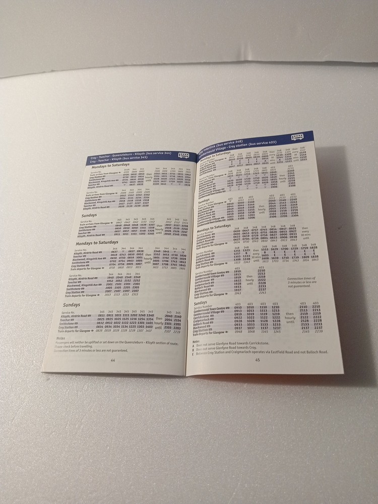 Train Times Central Scotland booklet 2011-2012