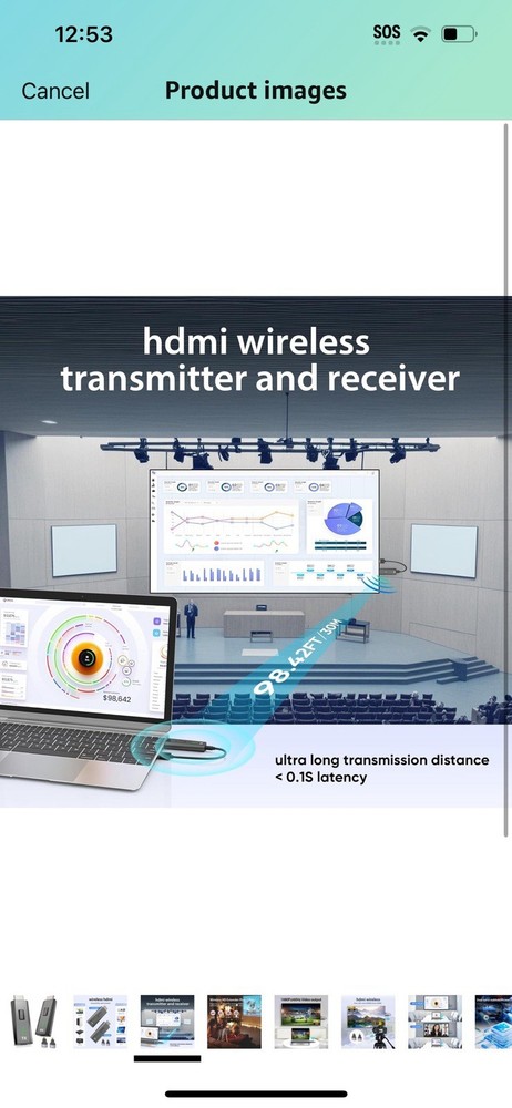 Wireless Hdmi Transmitter and Receiver,4k Decode 1080p Output,Plug & Play