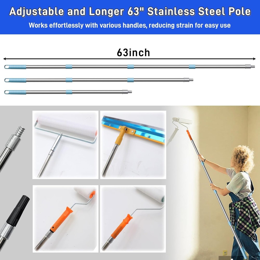 Self Leveling Cement Tool Kit- Epoxy Floor Tool Kit Includes Self-Leveling Rake,