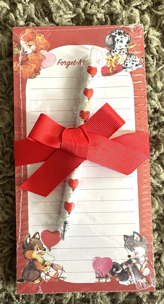 Puppy Valentine Notepad And Pen Set