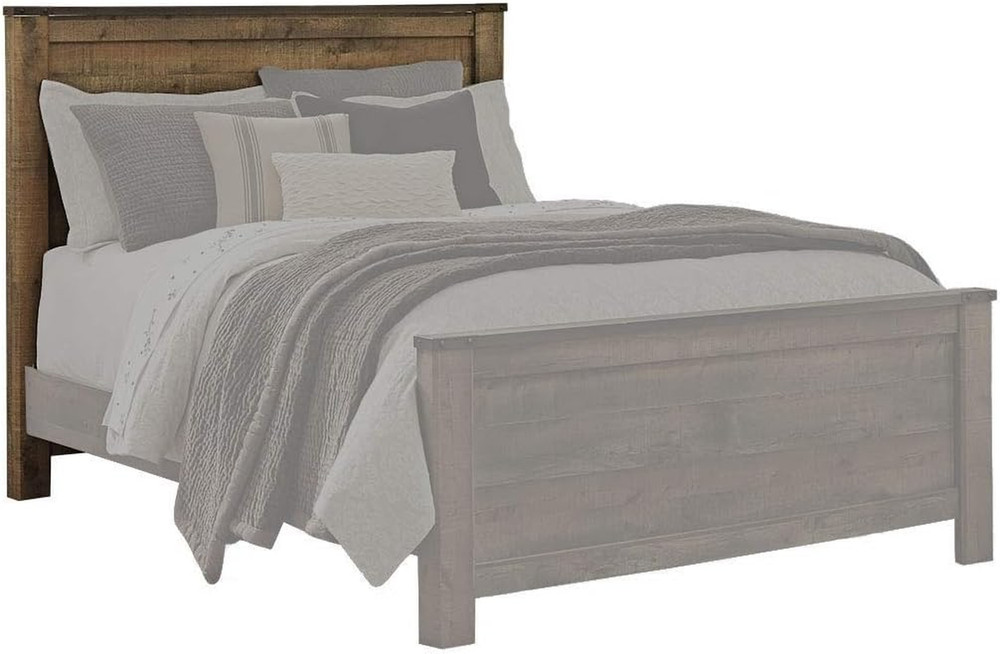 Warm Brown Rustic Queen Panel Headboard - Trinell Collection