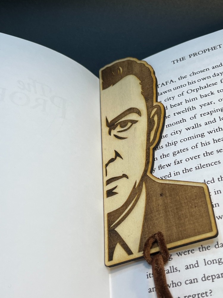 Albert Camus Wooden Bookmark (customizable quotes)