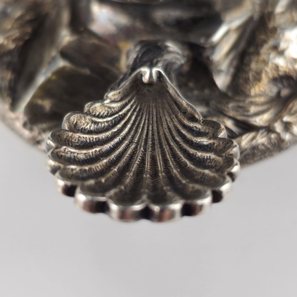 Victorian Silverplate Nautilus Shell Spoon Warmer Elegant Dining