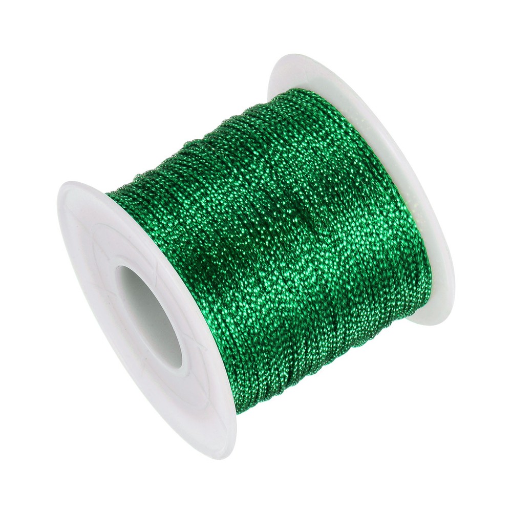 Metallic Cord 1mm 109 Yards Tinsel Rope Thread String, Teal