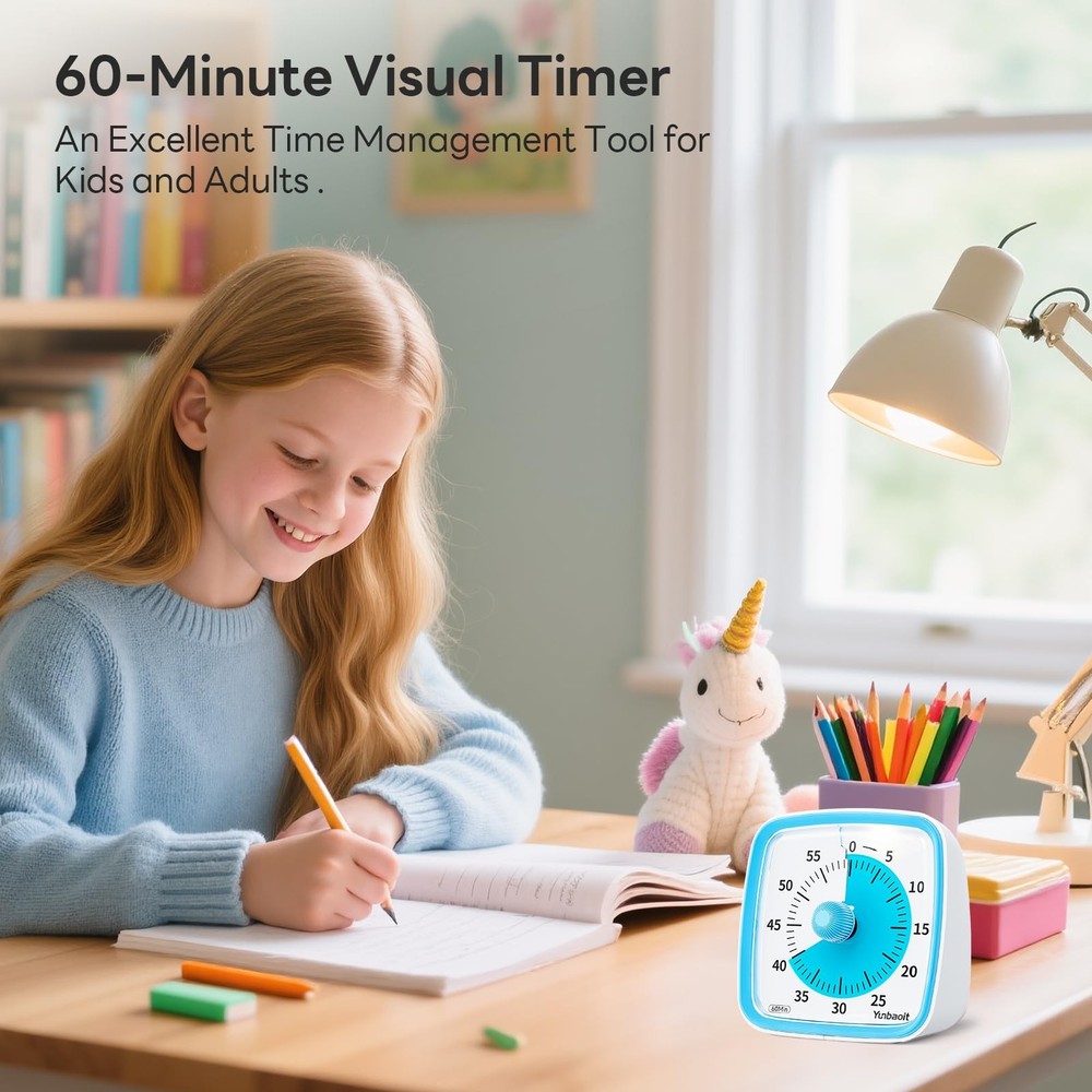 Visual Timer with Night Light, 60Minute Countdown Timer for Kids and Adults, ...