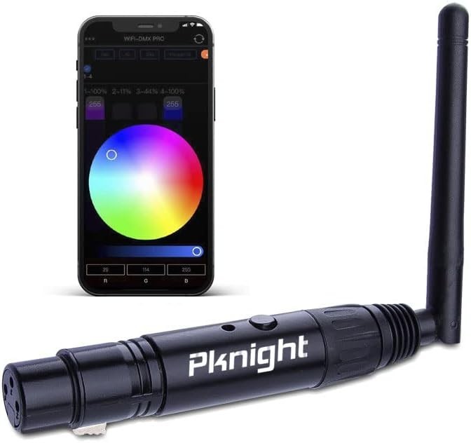 Compact 2.4G Wireless DMX Controller with Wi-Fi, 1,500 ft Range & Artnet Support