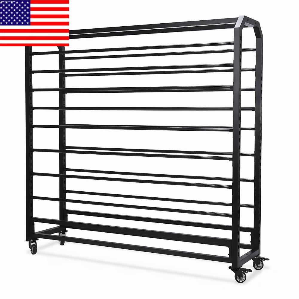 16 Rods Commercial Fabric Roll Storage Rack Large Textile Fabric Display Rack